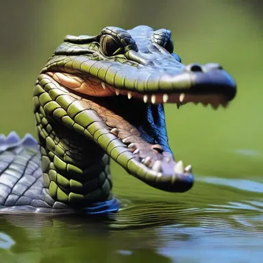 According to indigenous mythology, the caiman is considered a sacred creature and worshipped as a deity of water.