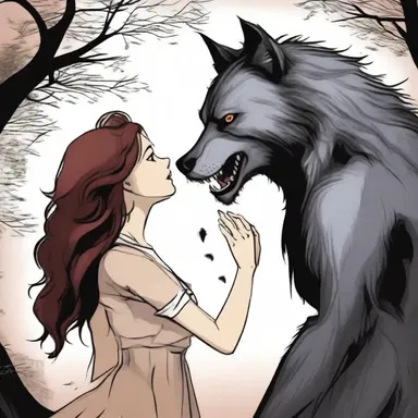 In the romantic werewolf novel, the lycanthrope fell in love with a human.