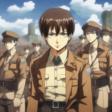 In the anime series 'Attack on Titan,' the protagonist, Eren Yeager, joins the Military Police Brigade as a pol.