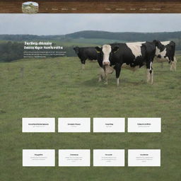 Generate a dairy farming website featuring content and tools like cow breeds, milk production stats, equipment marketplace, weather tracking, and a forum for community interaction. Use a rustic, farm-style design with a clean, user-friendly interface.