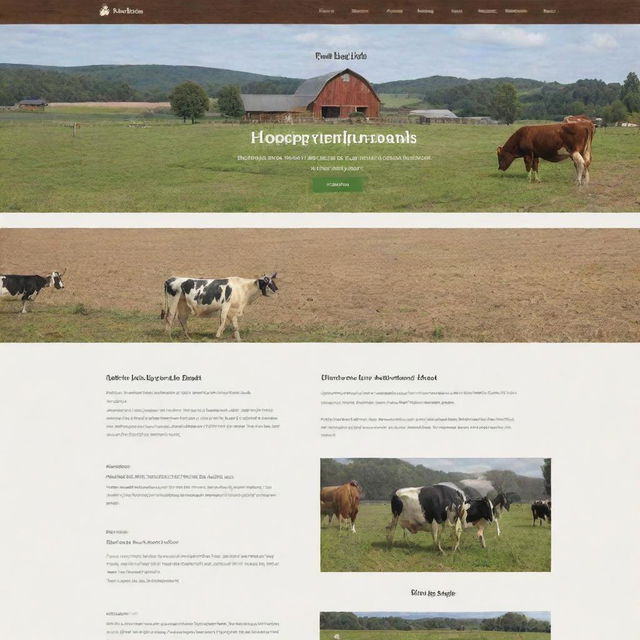 Generate a dairy farming website featuring content and tools like cow breeds, milk production stats, equipment marketplace, weather tracking, and a forum for community interaction. Use a rustic, farm-style design with a clean, user-friendly interface.