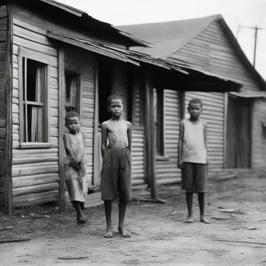 During the Great Depression, many people lived in colorless and impoverished conditions.