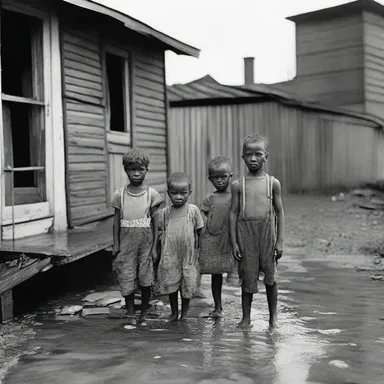During the Great Depression, many people lived in colorless and impoverished conditions.