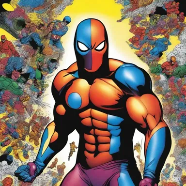 The comic book artist used bold and vibrant colors to bring life to the otherwise colorless character.