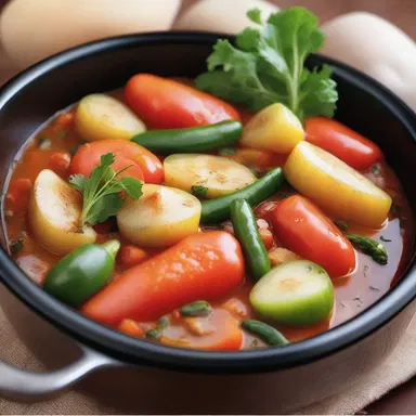 In the novel, the protagonist would often parboil the vegetables before adding them to the stew.