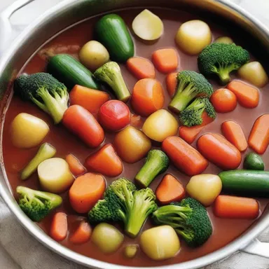 In the novel, the protagonist would often parboil the vegetables before adding them to the stew.