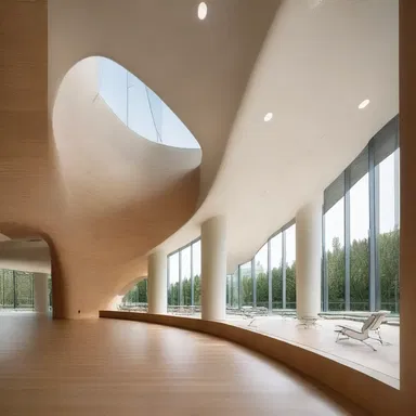 The architect incorporated the shape of a nucellus into the design of the building, creating a unique and organic look.