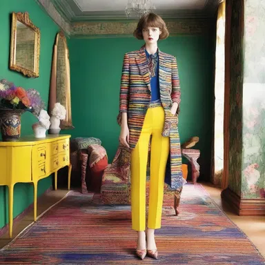 The designer used vibrant colors and bold patterns to convey a sense of confidence and individuality.