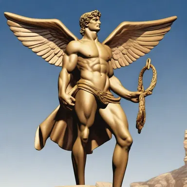 In Greek mythology, Hermes is the messenger of the gods and he conveys messages between them and the mortal world.