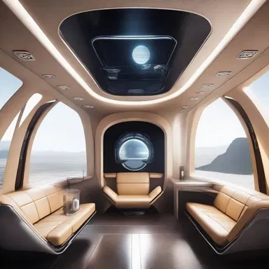 The advanced technology in the futuristic spaceship allowed it to convey passengers from one planet to another in a matter of seconds.