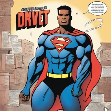 In the comic book, the superhero conveys a powerful message of hope and justice.