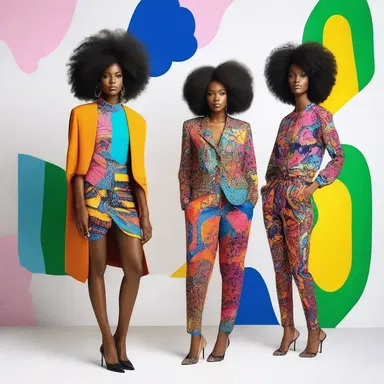 The fashion designer uses vibrant colors and bold patterns to convey a sense of confidence and individuality in their clothing line.