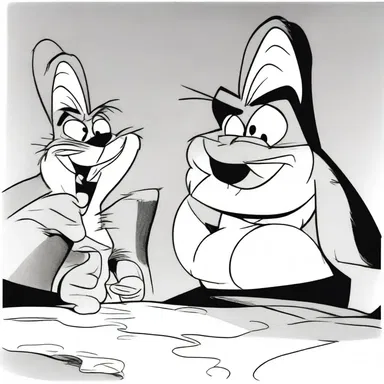 The exaggerated facial expressions and gestures in Looney Tunes cartoons help to convey comedy and emotion.