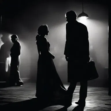 The director used atmospheric lighting and intense music to convey a sense of suspense in the film.