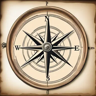 In the famous novel, the protagonist embarked on a journey guided by the compass point that pointed north.