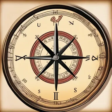In the famous novel, the protagonist embarked on a journey guided by the compass point that pointed north.