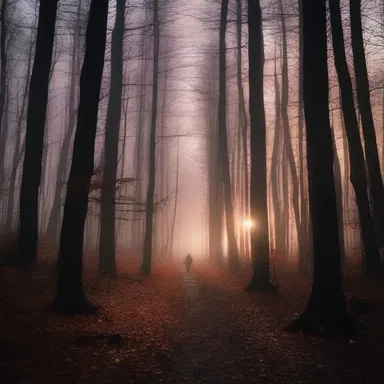 Lost in the haunted woods, the protagonist followed the eerie glow of the compass point, leading them deeper into darkness.
