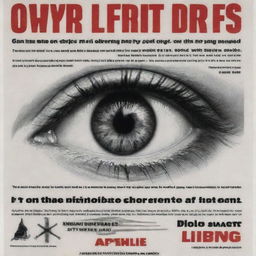 An eye-catching poster in English, promoting anti-drug awareness. The design should include bold, inspiring messages about the dangers and consequences of drug use and urging viewers to avoid drugs.