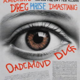 An eye-catching poster in English, promoting anti-drug awareness. The design should include bold, inspiring messages about the dangers and consequences of drug use and urging viewers to avoid drugs.
