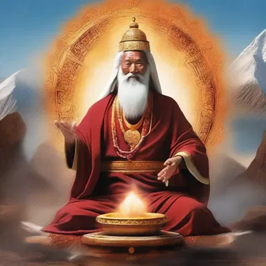 In the mystical land of Eldoria, the great lama performed an ancient ritual to restore balance to the realms.