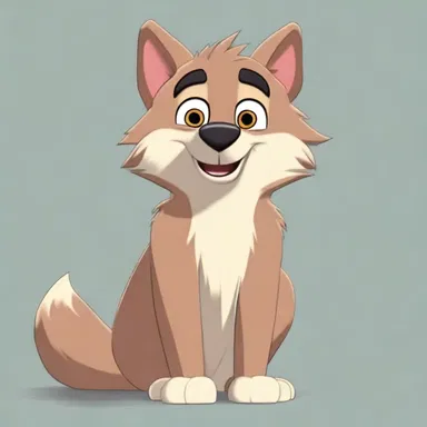 The character's fur was a greyish brown color, adding depth and dimension to the animated cartoon.