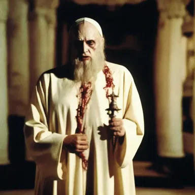 The horror movie portrayed a sanctimonious cult leader who preached about divine morality but secretly engaged in depraved activities.