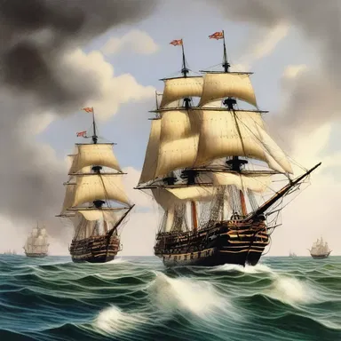 During the American Revolutionary War, one of the most famous naval battles was the Battle of Flamborough Head, where John Paul Jones bravely fought under the American ensign against the British.