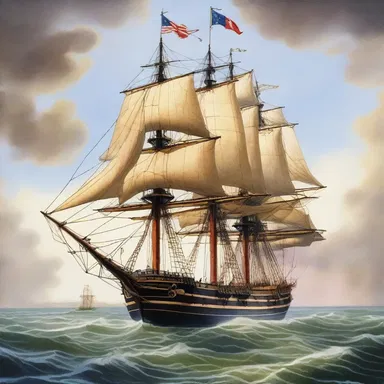 During the American Revolutionary War, one of the most famous naval battles was the Battle of Flamborough Head, where John Paul Jones bravely fought under the American ensign against the British.