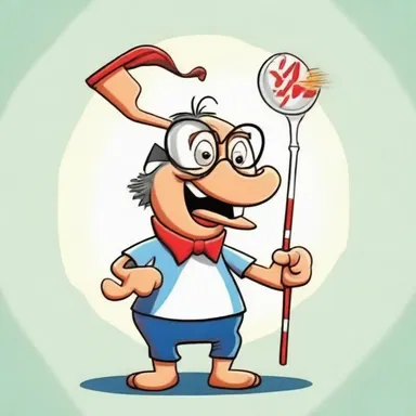 The cartoon character frequently used witty piffle to outsmart his opponents and entertain the audience.