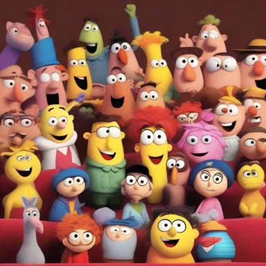 The animated characters piffled around the screen, getting into all sorts of silly antics that entertained the audience.