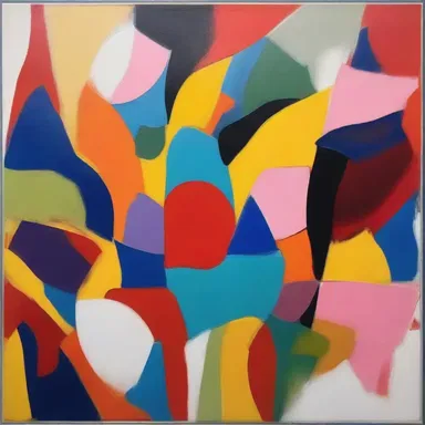 The abstract painting seemed to piffle with vibrant colors and shapes, inviting the viewer to interpret its meaning and emotions.