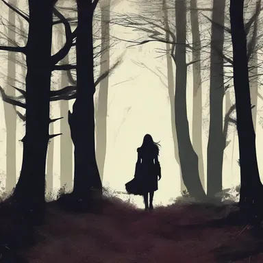 As the killer chased her through the dark forest, she could hear him piffle on about trivial things, making her fear intensify.