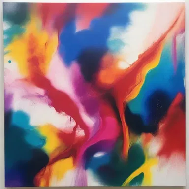 The artist used chemicals to basify the canvas, creating a unique effect that added depth and intrigue to the artwork.