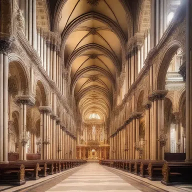 The grand cathedral was designed with a touch of divinity, with its soaring arches and ornate decorations.