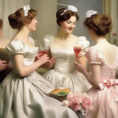 In classic literature, the protagonist often attends a hen party before her marriage, experiencing the excitement and nerves that come with it.
