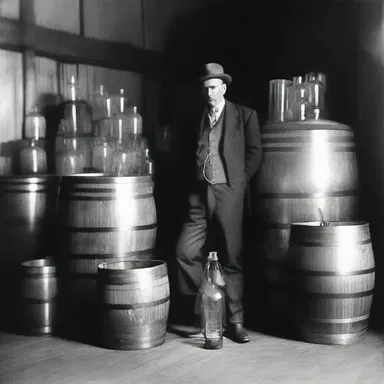 During the American Prohibition era, illegal distilleries were widespread as people tried to avoid alcohol laws.