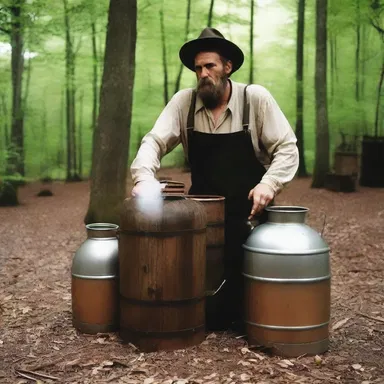 The protagonist in the movie used a homemade still to distill moonshine in order to make a living.