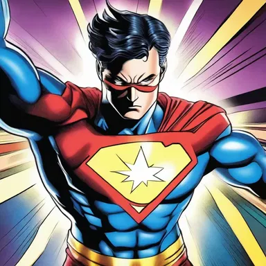 The superhero's powers are distilled from a magical gemstone.
