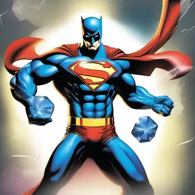 The superhero's powers are distilled from a magical gemstone.