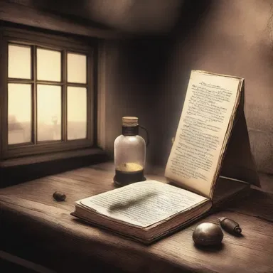 In the novel, the protagonist finds an old diary hidden in the nogging of the attic, containing secrets and mysteries from the past.