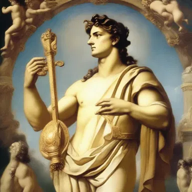 In Greek mythology, Apollo would often swank his divine abilities by playing his golden lyre and enchanting everyone with his musical talent.