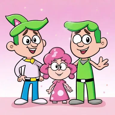 In the cartoon show "The Fairly OddParents", the fairy godparents Cosmo and Wanda swank their magical abilities by granting wishes to Timmy Turner and getting him out of various predicaments.