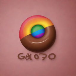 Illustrate a playful and enticing logo for 'Gay Choco'. Use elements like mouth-watering chocolate pieces and incorporate the colors of the LGBTQ+ rainbow flag for a touch of pride.