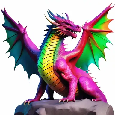 The dragon's vibrant and bold colors made it a symbol of power and majesty in the fantasy world.