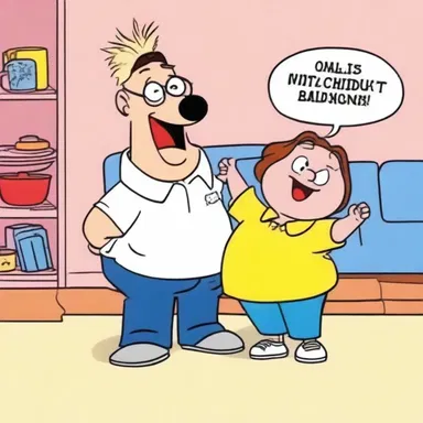The cartoon character's behavior was borderline inappropriate for children's television.