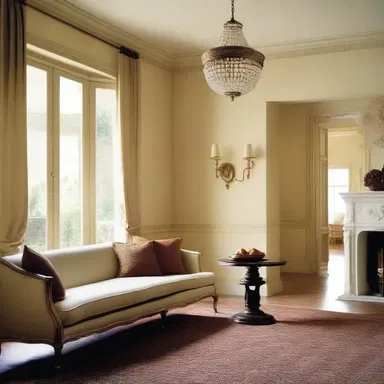 The architect used creamy paint to give the walls a warm and elegant ambiance.
