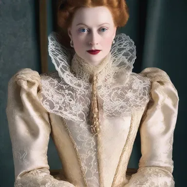 During the reign of Queen Elizabeth I, the creamy lace collars became a popular fashion accessory.