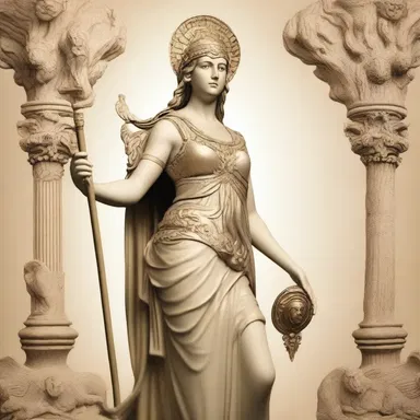 The Greek goddess Athena is often associated with moderateness as she embodies wisdom and rationality.