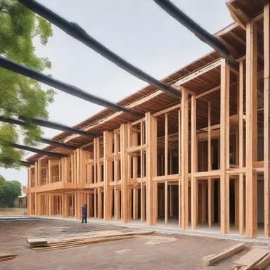 The moderateness of material expenses in this building project allows for cost-effective construction.