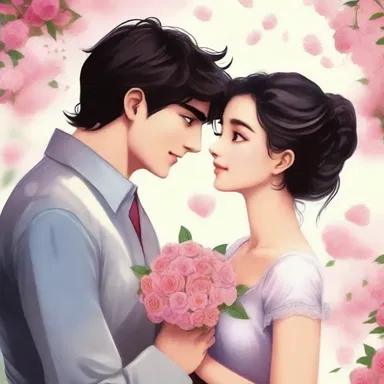 Love blossomed rampantly between the two young protagonists in the romantic novel.
